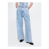 Gap Blue 365 High Waist UltraSoft Pleated Denim Trousers