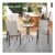 Garden Bistro Set, Small Garden Set W/ Stackable Chairs, Light Grey