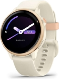 Garmin vívoactive 6, Amazon Exclusive, 42mm GPS smartwatch, AMOLED – Bone / Pink Dawn