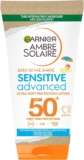 Garnier Ambre Solaire Baby Sun Cream, Travel Sunscreen, Baby in the Shade Ultra-Soft Sunscreen SPF50 50ml, UVB & YVA Protect, Hypoallergenic, Fragrance Free, Suitable for Sensitive Skin