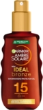 Garnier Ambre Solaire Sun Cream Spray SPF15, Ideal Bronze Protective Oil Sunscreen, Tan Enhancing, High Sun Protection Factor 15, Shea Butter, Water Resistant, Non-Greasy, UVA & UVB Protect150ml