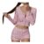 Gatamiau Women Lace Pyjama 2-Piece Set Pink