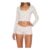 Gatamiau Womens Pyjama Set: Long Sleeve Top & Shorts