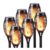 Geemoo 6-Pack Solar Flickering Flame Torch Lights, Warm White
