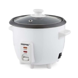 Geepas Rice Cooker, 0.6L. Keep Warm, Automatic Cooking, Non-Stick Inner Pot. Includes Measuring Cup & Glass Lid, 300W, 2 Year Warranty