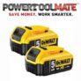 Genuine Dewalt DCB184 18v XR 5ah slide battery TWIN PACK – with code. Sold by Powertoolmate