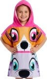 Get Trend Paw Patrol Bath Towel with Hood for Kids Changing Robe Marshall Rubble Absorbent Poncho Towel Swim Bath Shower Beach Towel Holiday Essentials (Pink Paw Patrol, 2-6 Years)