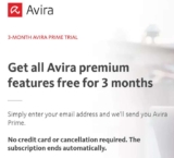 Get all Avira premium features free for 3 months – Includes Antivirus, VPN with no data limits etc – upto 5 devices