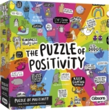 Gibsons Puzzle of Positivity 1000 Piece Jigsaw Puzzle Fun Cartoon Mental Health Puzzle Illustration Sustainable Jigsaw Puzzle for Adults Teens Premium 100% Recycled Board Great Gift Gibsons Games