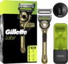 GilletteLabs With Exfoliating Bar, Razor For Men Champion Gold Edition, 1 Handle – 2 Blades, Includes Travel Case for Convenient Storage On The Go and Wall Hanger for Easy Storage in the Bathroom