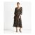 Gini London Black Patterned Gathered Hem Midi Dress