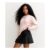 Girls Black Faux Leather Drop Pleat Buckle Skirt