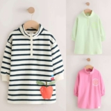 Girls Dresses – Monochrome Quarter Zip Sweat Dress 3-18 mths (1.5- 6 yrs £5) /Green or Pink Quarter Zip Sweat Dress £6 – £7 – free C&C