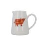Gisela Graham Mini Serving Jug, Embossed Highland Cow, Stoneware, 100ml