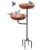 Giyiprpi Freestanding Bird Bath & Feeder Bowl for Gardens with Metal Stake Base