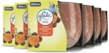 Glade Jar Candle, Scented Candle Infused with Essential Oils, Made Without Palm Oil, Up to 25 Hour Burn Time, Sweet Chocolate Treat, Pack of 6 (6x108g), Packaging May Vary