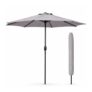 GlamHaus 2.7m Garden Parasol with Crank, UV40, Cover