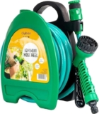 GloBrite Mini Hose Reel with 10m / 32ft Garden Hose Pipe Spray Gun