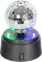 Global Gizmos 45839 Mini Disco Ball/Light-Up Mirror Ball/Efficient LED Lights / 3-Inch Diameter/Perfect for Tabletops, Kids Parties & More, Silver