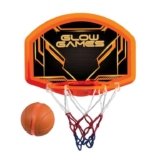 Glow Games Light-Up Basketball Hoop and Ball, LED Glow in the Dark