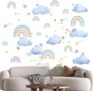 Glow in The Dark Rainbow Wall, Rainbow Wall Decor Stickers, Glow in The Dark for Ceiling, Glowing Stickers Kit, Luminous Fluorescent Stickers, DIY Wall Ceiling Decal Murals Living Room Decoration