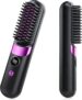 Go Brush Pro UK Cordless Hair Straightener Brush – Rechargeable, Portable Hair Styling Brush with 4 Adjustable Heat Modes, LED Display, Ceramic Technology for Travel & Daily Use (Black)