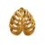 Gold Cheese Plant Leaf Drawer Knob
