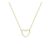Gold Heart Necklace with Cut-out Design, Gold-Plated Stainless Steel