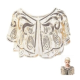 Gold Sequin Shawl Wrap 1920s Flapper Cape
