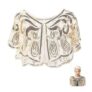 Gold Sequin Shawl Wrap 1920s Flapper Cape