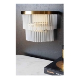 Gold Tiered Glass Wall Light