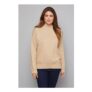 Gold Wallis Seam Detail Funnel Neck Jumper