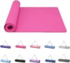 Good Nite Yoga Mat Exercise Mats Workout Pilates Fitness Mat for Women Men Non-Slip Thick 6mm High Density Gymnastics Mats with Carry Strap Tpe 183 x 61 x 0.6cm