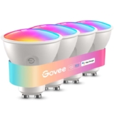 Govee Smart Bulb GU10 RGBWW, 400LM Dimmable – Alexa/Google – 4 Pack – Sold by Govee UK FBA