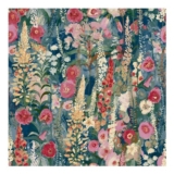 Grandeco Navy Blue Delphinium Forest Floral Garden Textured Wallpaper