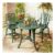 Green 3-Piece Bistro Set with Cut-out Rose Design