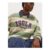 Green Isola Lifestyle Slogan Striped Sweatshirt