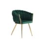 Green Life Interiors Roma Knot Velvet Armchair with Gold Legs