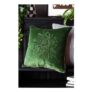Green Velvet & Monochrome Stripe Embroidered Tiger Cushion Cover