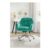 Green Velvet Upholstered Wheeled Swivel Office Chair
