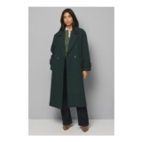 Green Wallis Double-Breasted Car Coat