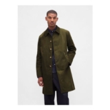 Green Water Resistant Trench Coat