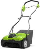 Greenworks 40V Scarifier Lawn Rake Dethatcher, 3600rpm, 36cm Working Width, 30L Collection Box WITHOUT Battery & Charger , 3 Year Guarantee G40DT35