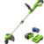 Greenworks Cordless String Trimmer with 2Ah Battery and Charger, Telescopic Shaft, Twist to Edging, Auto Feed