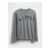 Grey 100% Cotton Long Sleeve Graphics T-Shirt