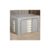 Grey 100L Metal Frame Foldable Fabric Storage Box with Windows