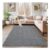 Grey Geometric Area Rug 120×160 Cm Non-Slip Washable Living Room