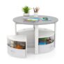 Grey Gymax 5-Piece Nesting Table and Chair Set for Toddlers