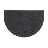 Grey Half Moon Door Mat, 90cm X 60cm