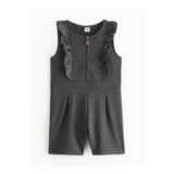 Grey Jersey Ruffle Playsuit 3 Years